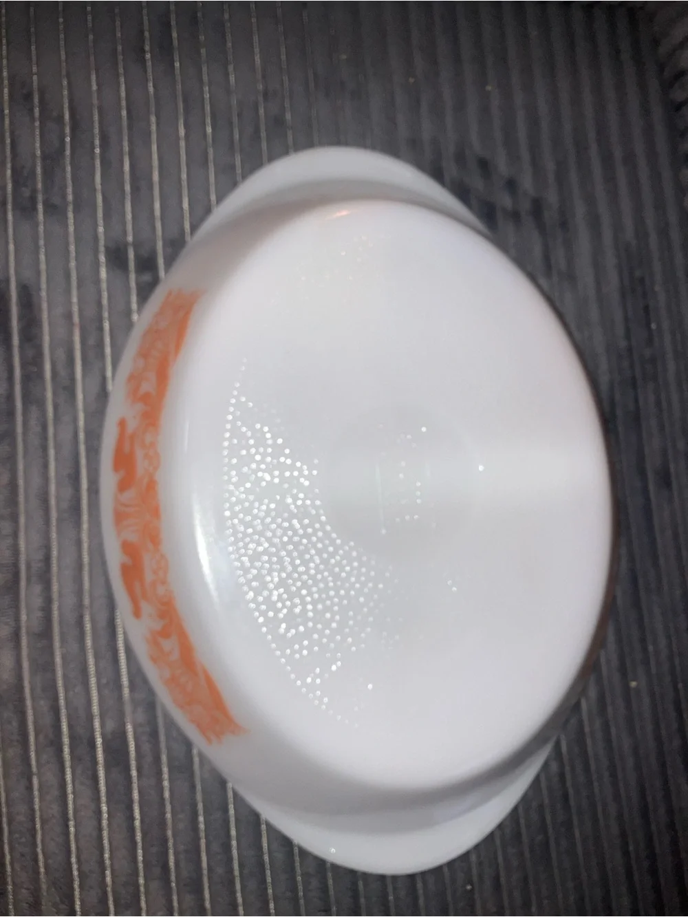 Vintage Jeannette Glasbake Cornucopia Lovebirds Milk Glass Divided Casserole